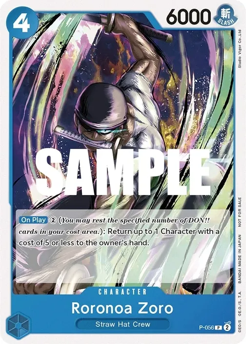 Carte One Piece anglaise P-056 Roronoa Zoro
