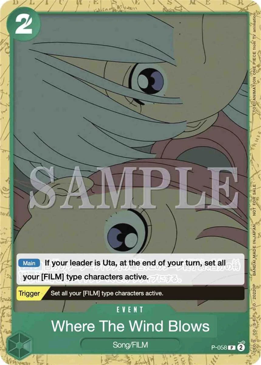 Carte One Piece anglaise Where the Wind Blows P-058 P