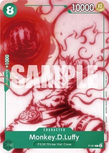 Carte One Piece anglaise P-061 Monkey.D.Luffy