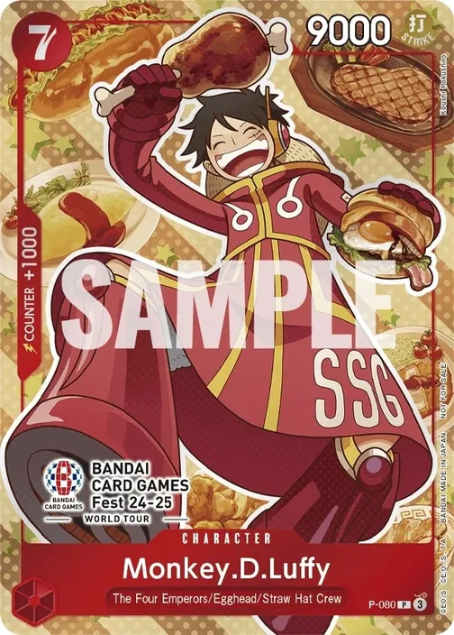 Carte One Piece anglaise P-080 Monkey.D.Luffy