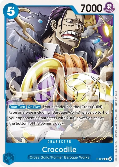 Carte One Piece anglaise P-082 Crocodile
