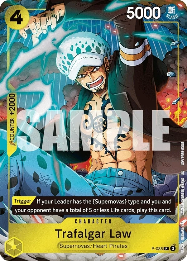 Carte One Piece anglaise Trafalgar Law P-088 P