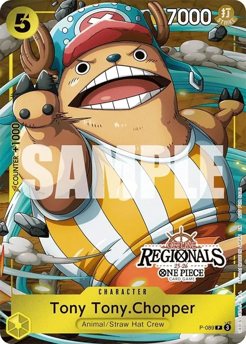 Carte One Piece anglaise P-089 Tony Tony.Chopper