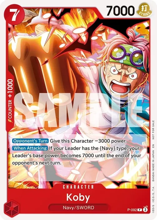 Carte One Piece anglaise P-092 Koby