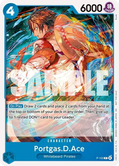 Carte One Piece anglaise P-103 Portgas.D.Ace