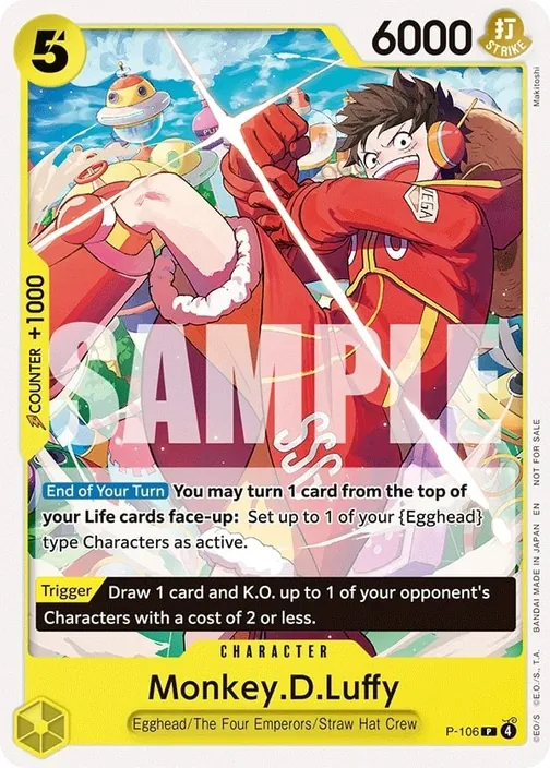 Carte One Piece anglaise P-106 Monkey.D.Luffy
