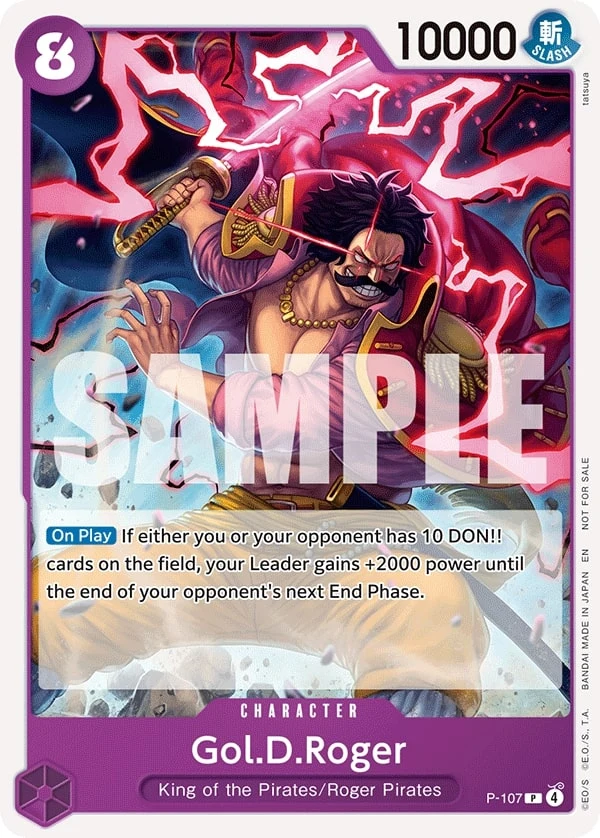 Carte One Piece anglaise Gol.D.Roger P-107 P