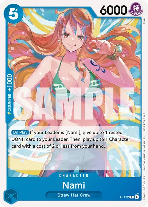 Carte One Piece anglaise P-112 Nami