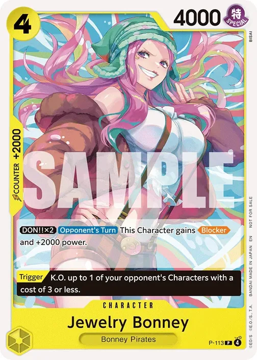 Carte One Piece anglaise P-113 Jewelry Bonney
