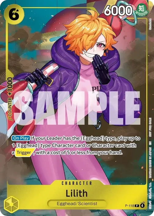 Carte One Piece anglaise P-118 Lilith