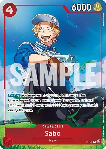 Carte One Piece anglaise P-126 Sabo