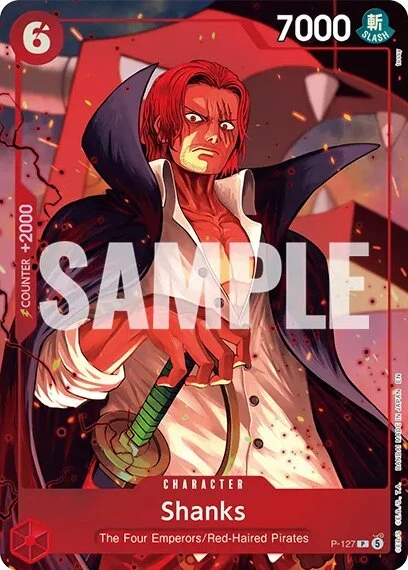 Carte One Piece anglaise P-127 Shanks