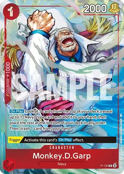 Carte One Piece anglaise P-130 Monkey.D.Garp