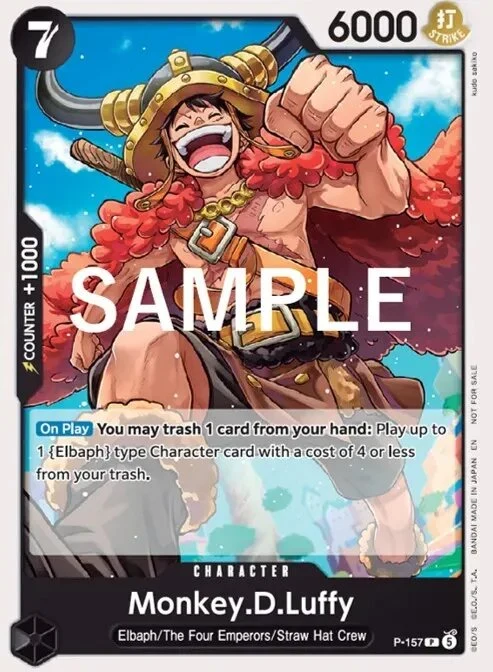 Carte One Piece anglaise P-157 Monkey.D.Luffy