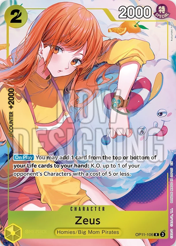 Carte One Piece anglaise Zeus OP11-106 R