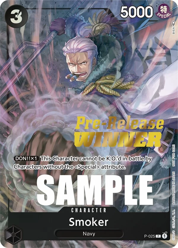 Carte One Piece anglaise Smoker P-025 P
