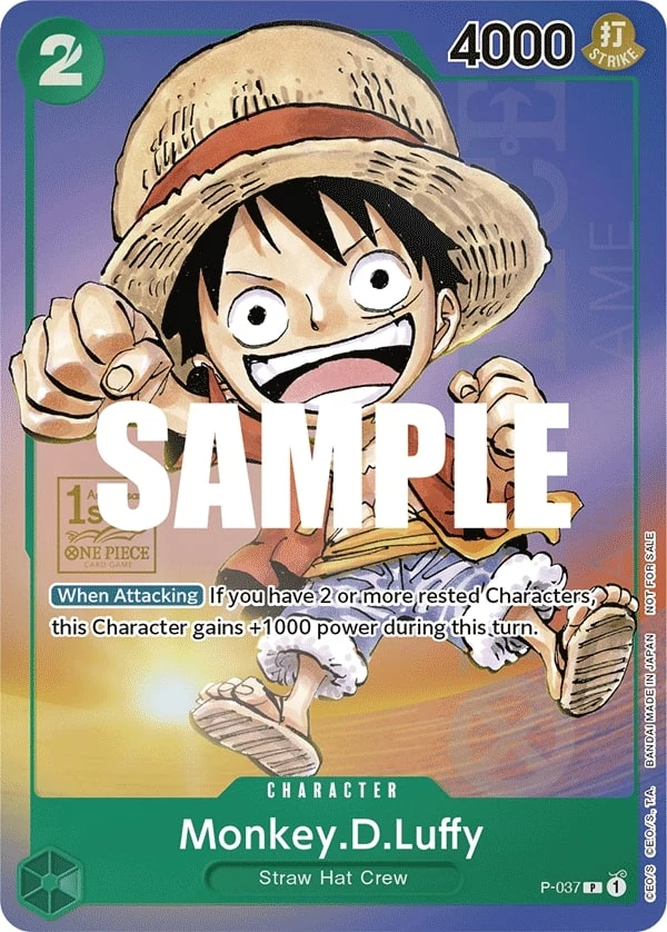 Carte One Piece anglaise Monkey.D.Luffy P-037 P