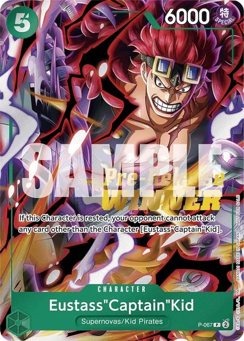 Carte One Piece anglaise P-067 Eustass"Captain"Kid (version 2)