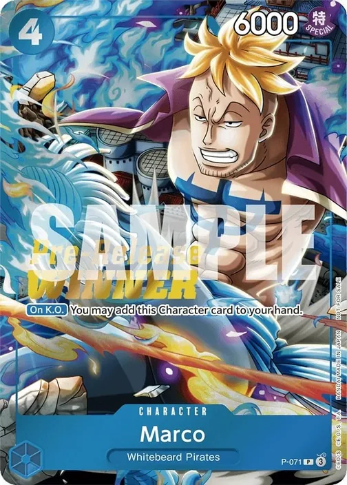 Carte One Piece anglaise P-071 Marco (version 2)