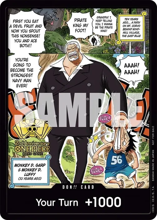 Carte One Piece anglaise  DON!! Card 2nd Anniversary (version 3)