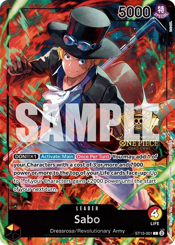 Carte One Piece anglaise Sabo ST13-001 L