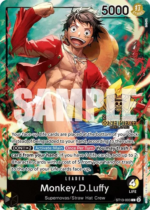 Carte One Piece anglaise ST13-003 Monkey.D.Luffy
