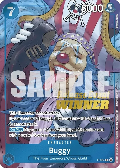Carte One Piece anglaise P-084 Buggy (version 2)