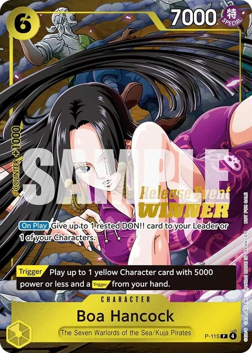 Carte One Piece anglaise P-115 Boa Hancock (version 2)