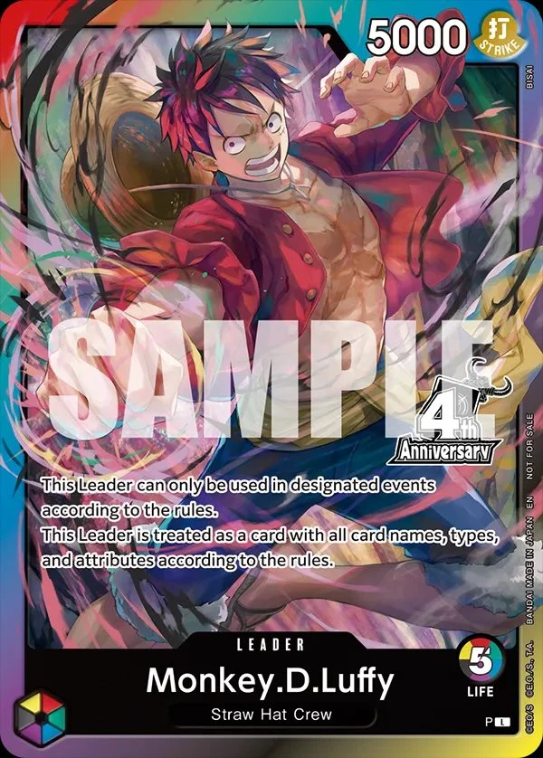 Carte One Piece anglaise Monkey.D.Luffy L