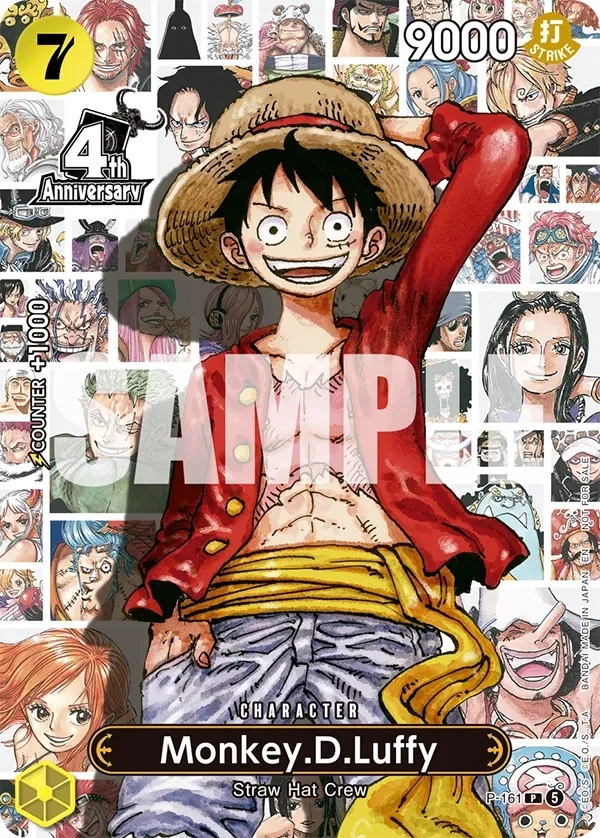 Carte One Piece anglaise Monkey.D.Luffy P-161 P