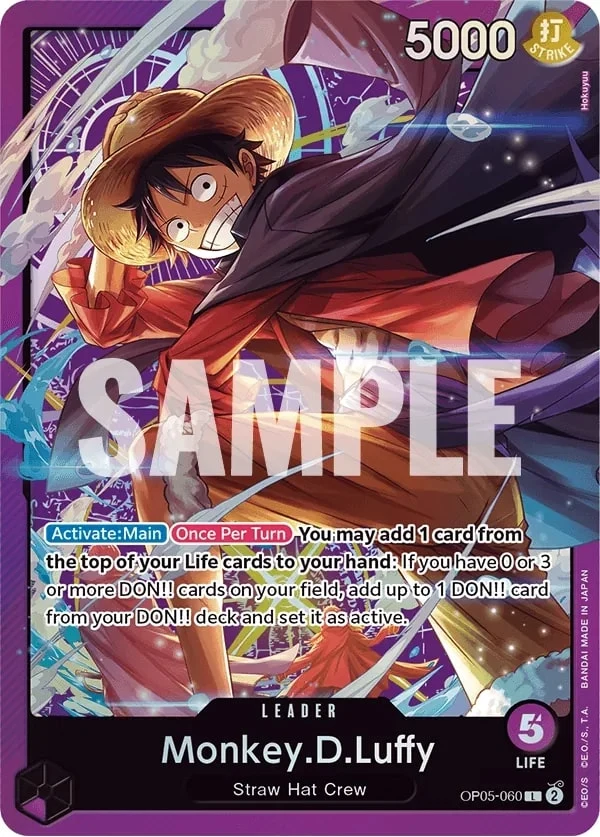 Carte One Piece anglaise Monkey.D.Luffy OP05-060 L