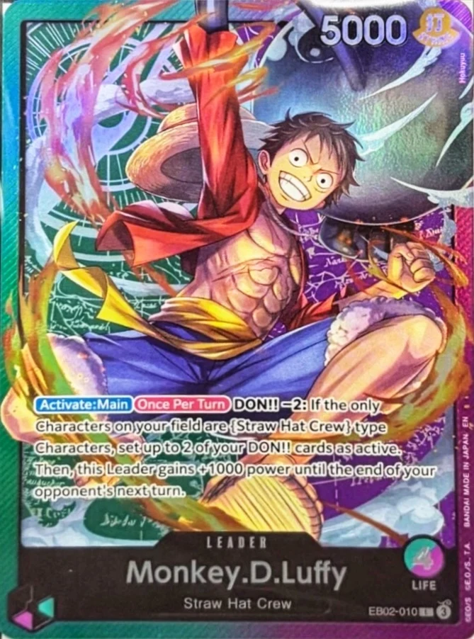 Carte One Piece anglaise Monkey.D.Luffy EB02-010 L
