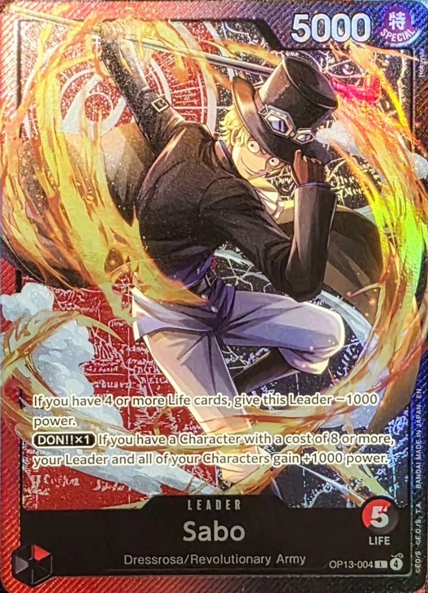 Carte One Piece anglaise Sabo OP13-004 L