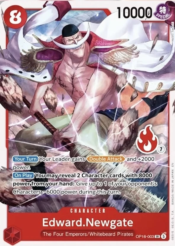 Carte One Piece anglaise Edward.Newgate OP16-003 SR