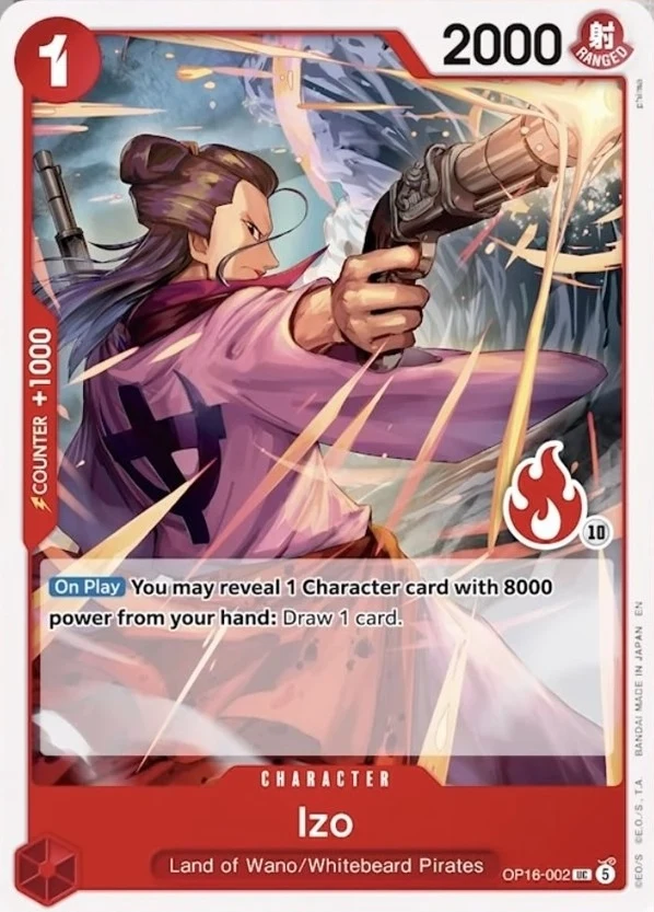 Carte One Piece anglaise Izo OP16-002 UC