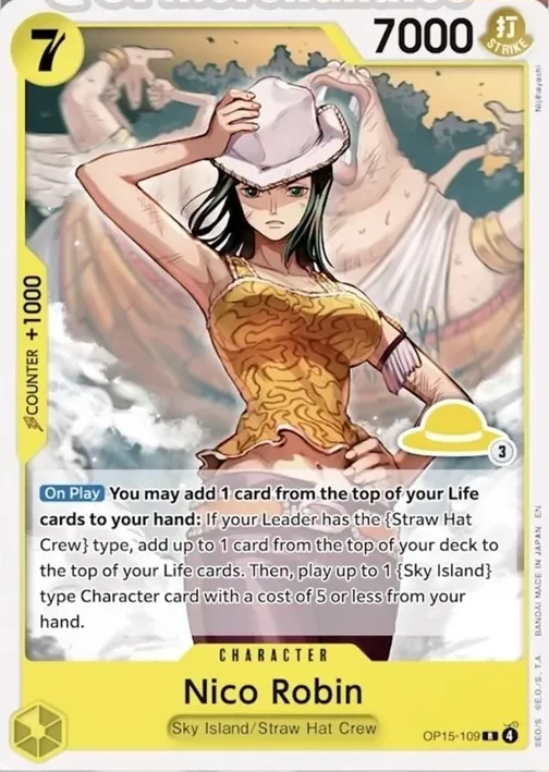 Carte One Piece anglaise OP15-109 Nico Robin