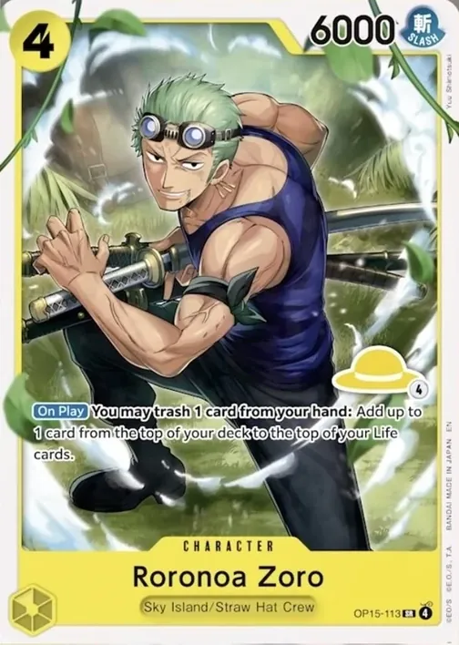 Carte One Piece anglaise OP15-113 Roronoa Zoro