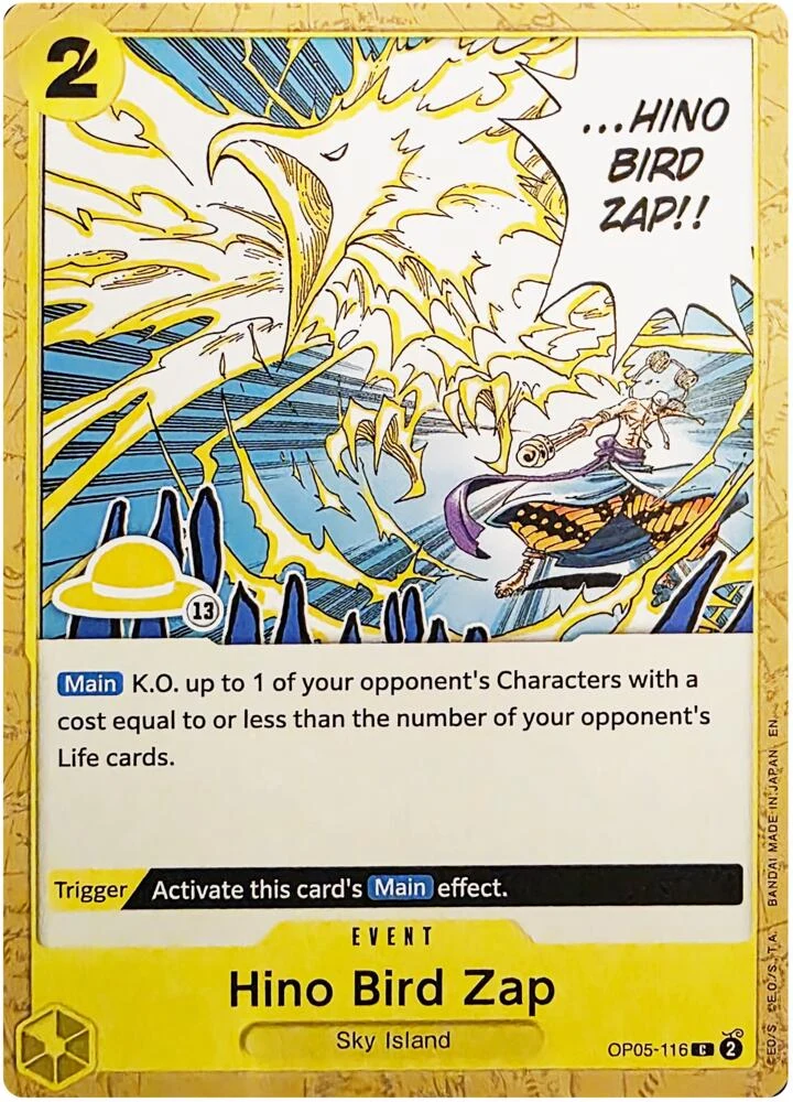 Carte One Piece anglaise Hino Bird Zap OP05-116 C