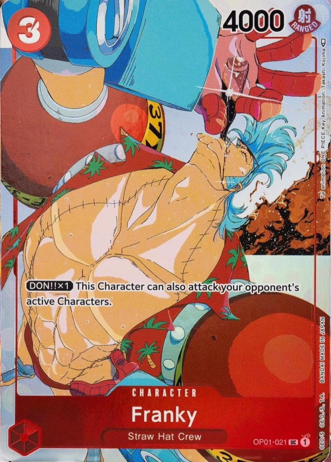 Carte One Piece anglaise Franky OP01-021 UC
