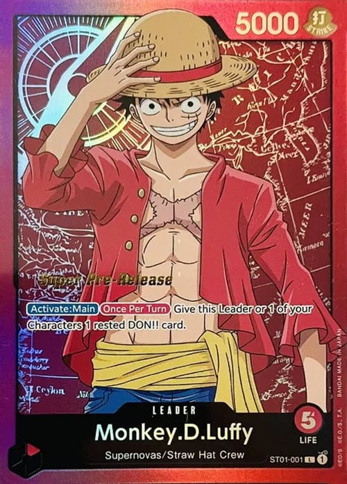 Carte One Piece anglaise ST01-001 Monkey.D.Luffy