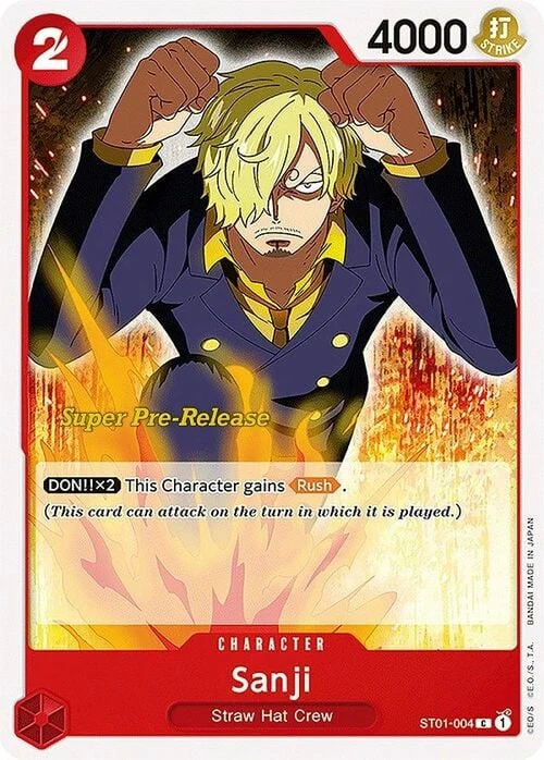 Carte One Piece anglaise ST01-004 Sanji