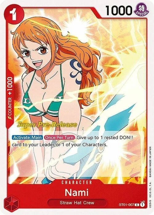 Carte One Piece anglaise ST01-007 Nami