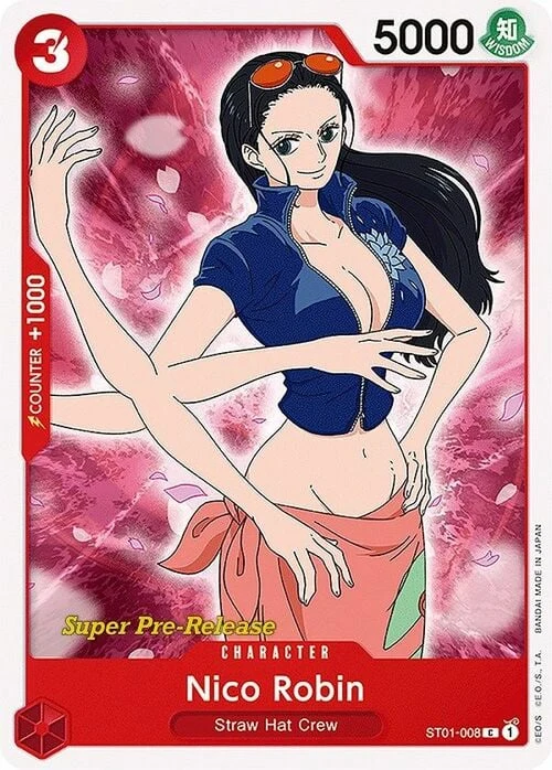 Carte One Piece anglaise ST01-008 Nico Robin