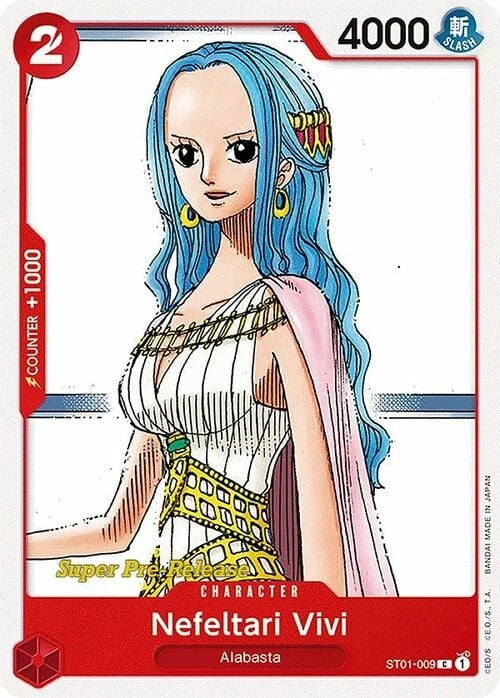 Carte One Piece anglaise ST01-009 Nefeltari Vivi