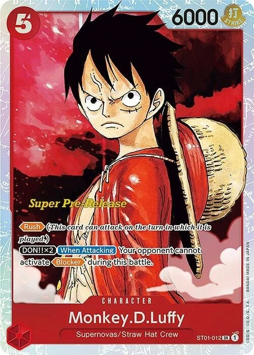 Carte One Piece anglaise ST01-012 Monkey.D.Luffy
