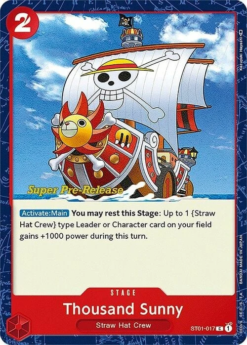 Carte One Piece anglaise ST01-017 Thousand Sunny
