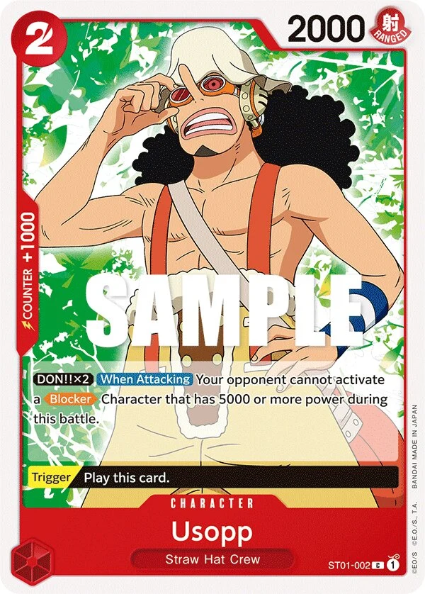 Carte One Piece anglaise Usopp ST01-002 C