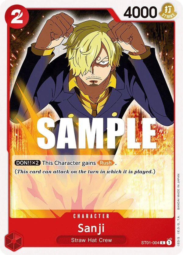 Carte One Piece anglaise Sanji ST01-004 C