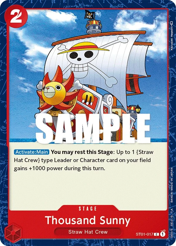 Carte One Piece anglaise Thousand Sunny ST01-017 C