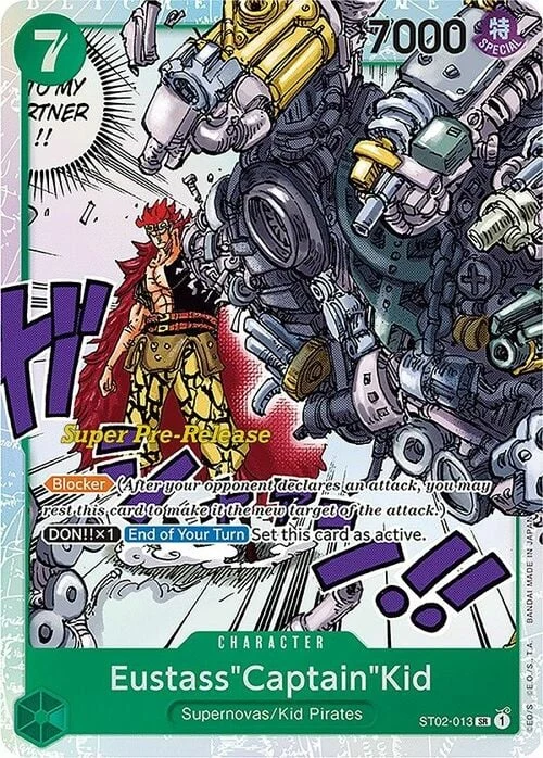 Carte One Piece anglaise ST02-013 Eustass"Captain"Kid